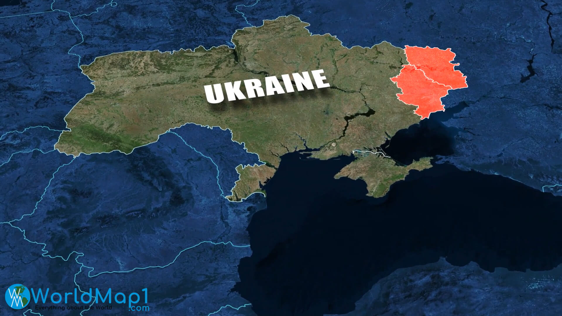 Ukraine et Donbas Carte